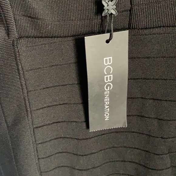 NWT BCBGGeneration Sweetheart Neck Mini Dress in Black - Picture 5 of 6